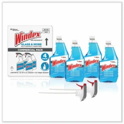 Windex Original Glass Cleaner, 32 oz Spray Bottle, 4/Carton