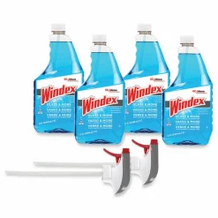 Windex Original Glass Cleaner, 32 oz Spray Bottle, 4/Carton