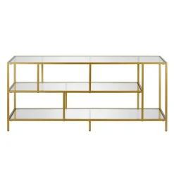 Winthrop Rectangular TV Stand with Glass Shelves for TV's up to 60