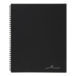 Wirebound Business Notebook, 8-7/8" x 11", 1 Subject, Narrow Ruled, 80 Sheets, Black