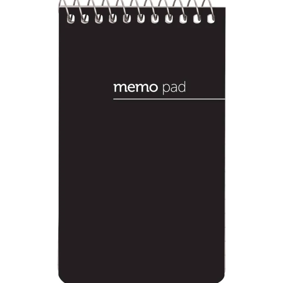 Wirebound Top-Opening Memo Pads, 3" x 5", College Ruled, 60 Sheets Per Pad, Assorted Colors (No Color Choice), Pack Of 3 Pads