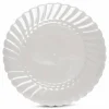 WNA Classicware Plastic Plates, 9" dia, Clear, 12/Pack, 15 Packs/Carton