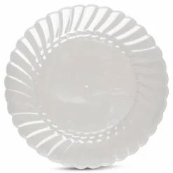 WNA Classicware Plastic Plates, 9" dia, Clear, 12/Pack, 15 Packs/Carton