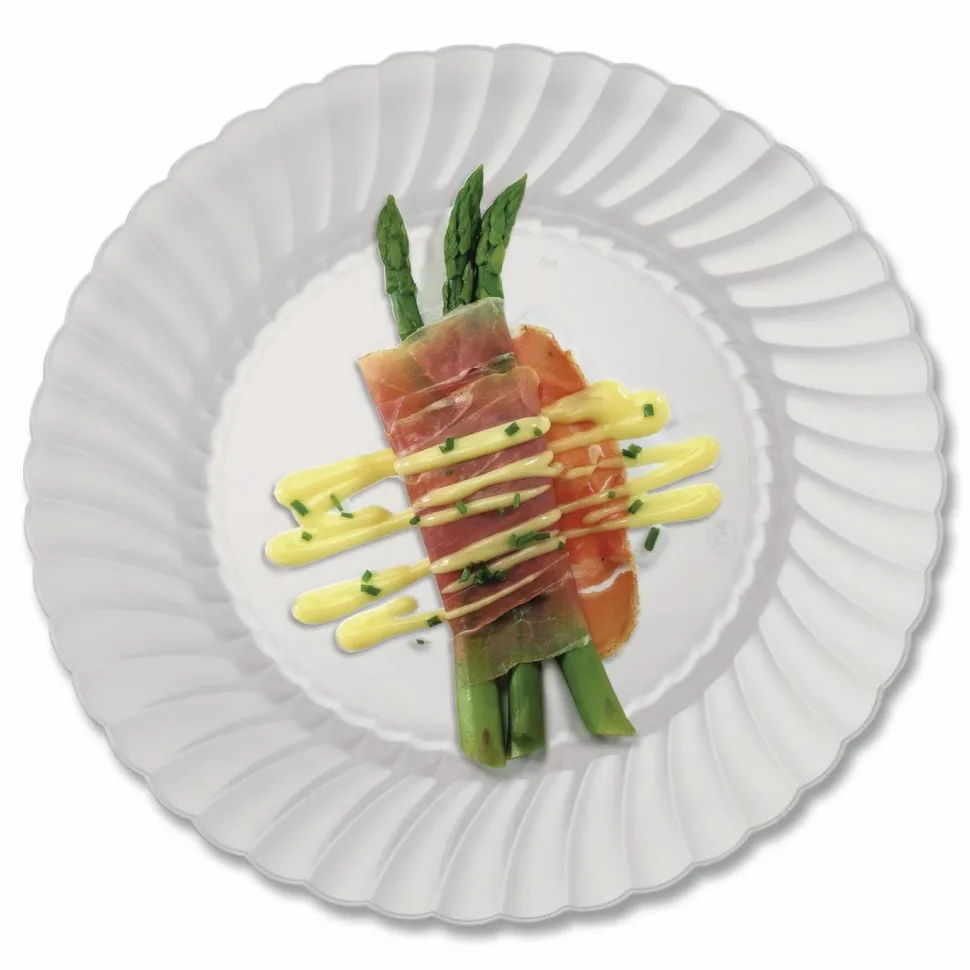 WNA Classicware Plates, Plastic, 6" dia, Clear, 18/Bag, 10 Bags/Carton