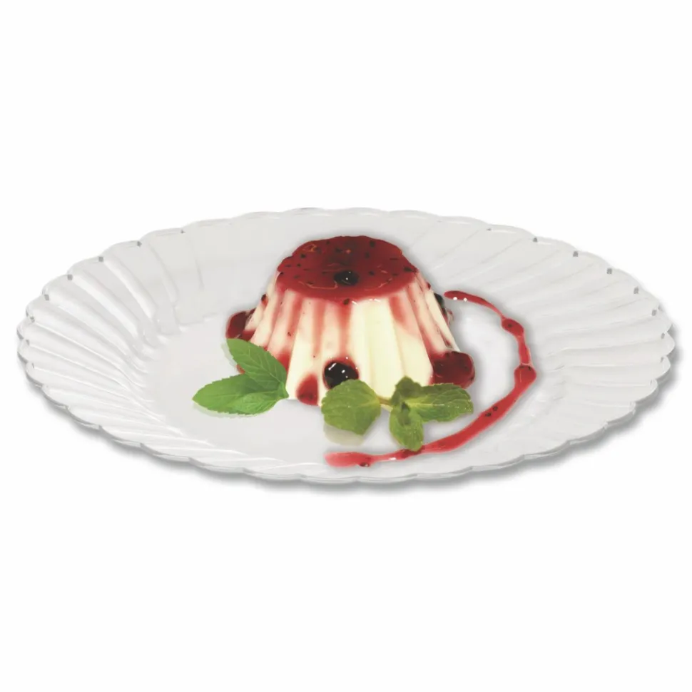WNA Classicware Plates, Plastic, 6" dia, Clear, 18/Bag, 10 Bags/Carton