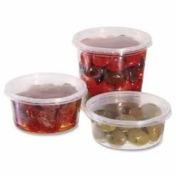 WNA Deli Containers, 8 oz, Clear, Plastic, 50/Pack, 10 Pack/Carton