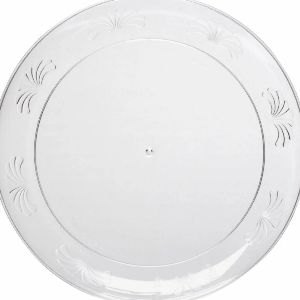 WNA Designerware Plates, Plastic, 6" dia, Clear, 10/Pack, 18 Packs/Carton