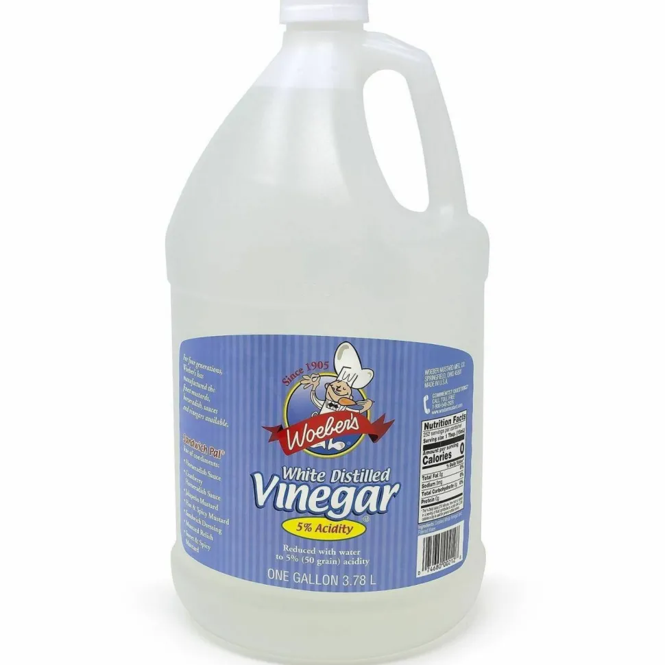 Woeber's White Distilled Vinegar, 1 gal Bottle, 6/Carton