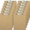 Wood Clipboards, 9" x 12-1/2", 100% Recycled Wood, Light Brown, Pack Of 12 Clipboards
