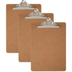 Wood Clipboards, 9"x 12-1/2", 100% Recycled Wood, Pack Of 3