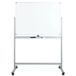 WorkPro Double-Sided Mobile Magnetic Dry-Erase Whiteboard Easel, 36