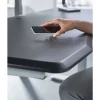 WorkPro Electric 60"W Height-Adjustable Standing Desk with Wireless Charging, Black