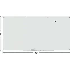 WorkPro Magnetic Glass Unframed Dry-Erase Whiteboard, 96