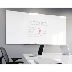 WorkPro Magnetic Glass Unframed Dry-Erase Whiteboard, 96
