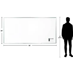 WorkPro Porcelain Magnetic Dry-Erase Whiteboard, 48