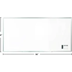 WorkPro Porcelain Magnetic Dry-Erase Whiteboard, 48