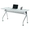 WorkPro AnyPlace Flip-Top Nesting Training Table, 29-1/2"H x 60"W x 24"D, Light Gray/Silver