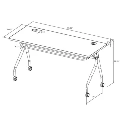 WorkPro AnyPlace Flip-Top Nesting Training Table, 29-1/2