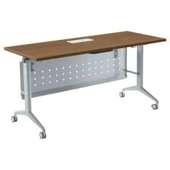 WorkPro AnyPlace Flip-Top Nesting Training Table With Modesty Panel, 60