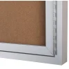 WorkPro Enclosed Double-Door Cork Bulletin Board, 36" x 48", Aluminum Frame With Silver Finish