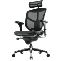 WorkPro Quantum 9000 Series Ergonomic Mesh Adjustable-Back Office Chair With Headrest, Black, BIFMA Compliant