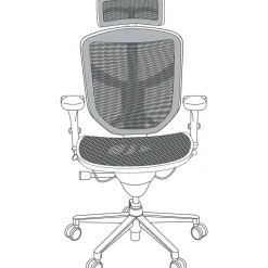 WorkPro Quantum 9000 Series Ergonomic Mesh Adjustable-Back Office Chair With Headrest, Black, BIFMA Compliant