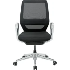 WorkPro Sentrix Ergonomic Mesh/Mesh Mid-Back Manager Office Chair, Fixed Arms, Black, BIFMA Compliant