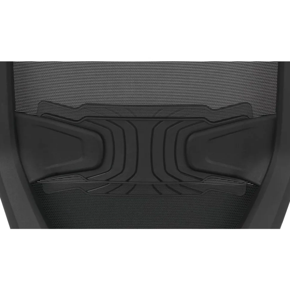 WorkPro Sentrix Ergonomic Mesh/Mesh Mid-Back Manager Office Chair, Fixed Arms, Black, BIFMA Compliant