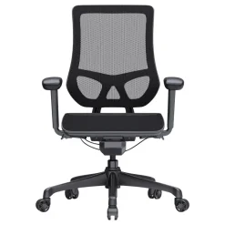 WorkPro 1000 Series Ergonomic Mesh/Mesh Mid-Back Task Office Chair, Black/Black, BIFMA Compliant