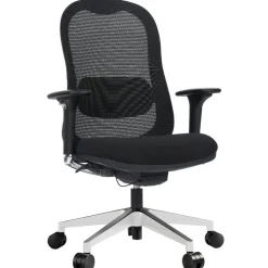 WorkPro Uomo Ergonomic Mesh/Fabric Mid-Back Office Chair, Black/Chrome, BIFMA Compliant