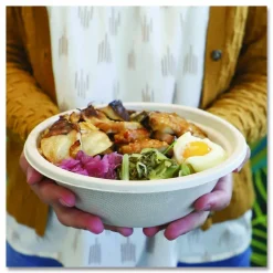 World Centric Fiber Bowls, 24 oz, 7.4 x 7.4 x 2.3, Natural, Paper, 500/Carton