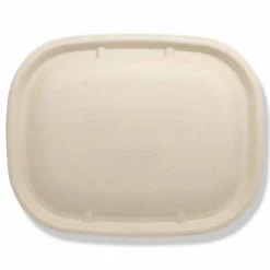 World Centric Fiber Lids for Fiber Containers, 8.9 x 6.9 x 0.4, Natural, Paper, 400/Carton