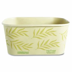 World Centric No Tree Rectangular Containers, 32 oz, 4.7 x 6.8 x 3, Natural, Sugarcane, 300/Carton