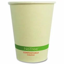 World Centric NoTree Paper Hot Cups, 12 oz, Natural, 1,000/Carton