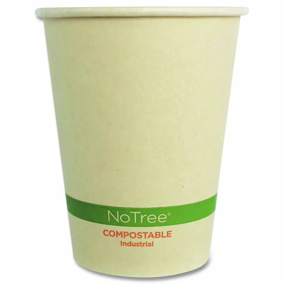 World Centric NoTree Paper Hot Cups, 12 oz, Natural, 1,000/Carton
