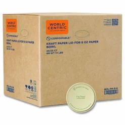 World Centric Paper Lids for Bowls, 3.6
