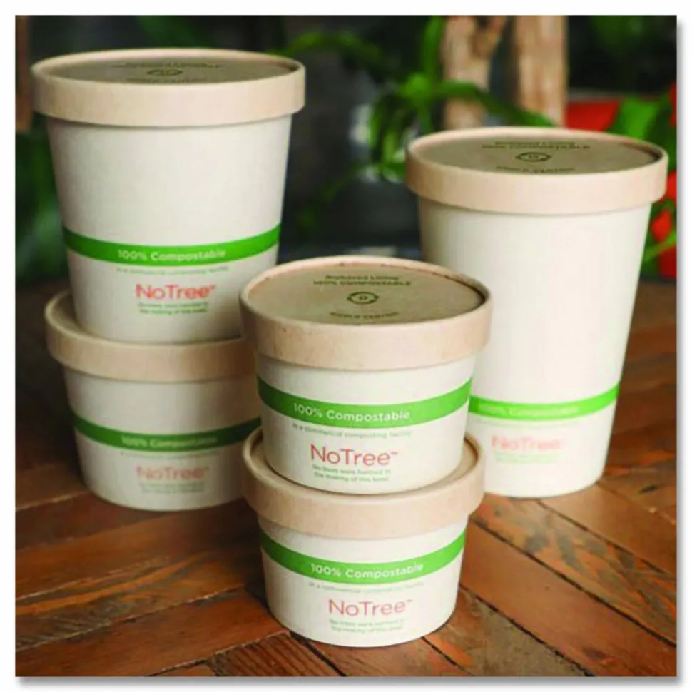 World Centric Paper Lids for Bowls, 4.6" Diameter, Brown, 500/Carton