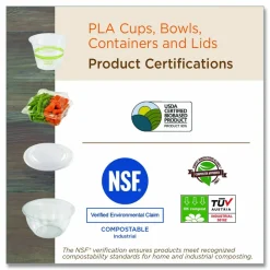 World Centric PLA Lids for Fiber Bowls, 7.5