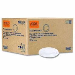 World Centric PLA Lids for Fiber Bowls, 7.5