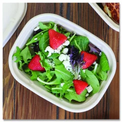 World Centric Fiber Containers, 48 oz, 8.7 x 6.5 x 3.1, Natural, Paper, 400/Carton