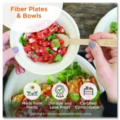 World Centric Fiber Plates, Paper, 10" dia, Natural, 700/Carton