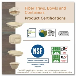 World Centric Fiber Plates, Paper, 10.1" dia, Natural, 800/Carton