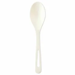 World Centric TPLA Bulk Cutlery, Spoon, Plastic, Light Beige, 1,000/Carton