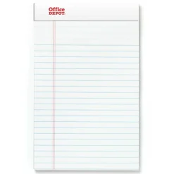 Writing Pads, 5" x 8", Narrow Ruled, 50 Sheets, White, Pack Of 12 Pads