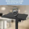 26"W Sit-to-Stand Compact Desk/Laptop Cart Mobile Workstation, 42-1/8”H x 26”W x 20”D, Black, BIFMA Compliant