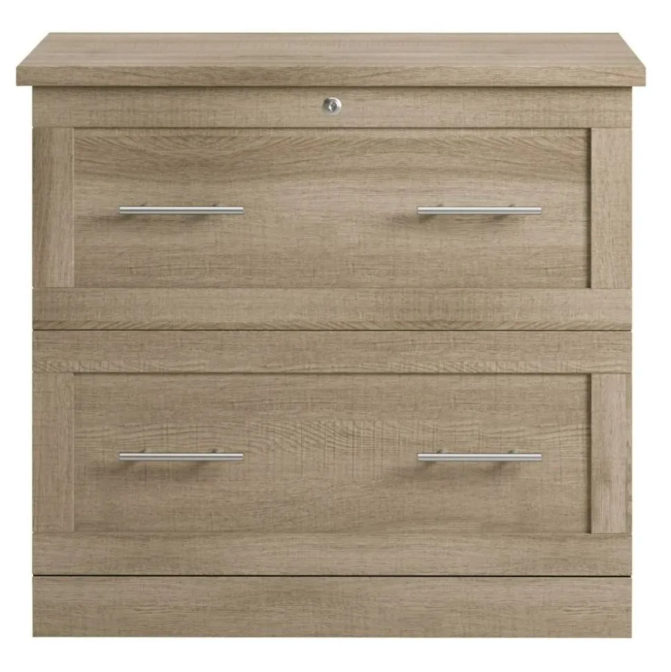 29-7/16"W x 18-1/2"D Lateral 2-Drawer File Cabinet, Spring Oak