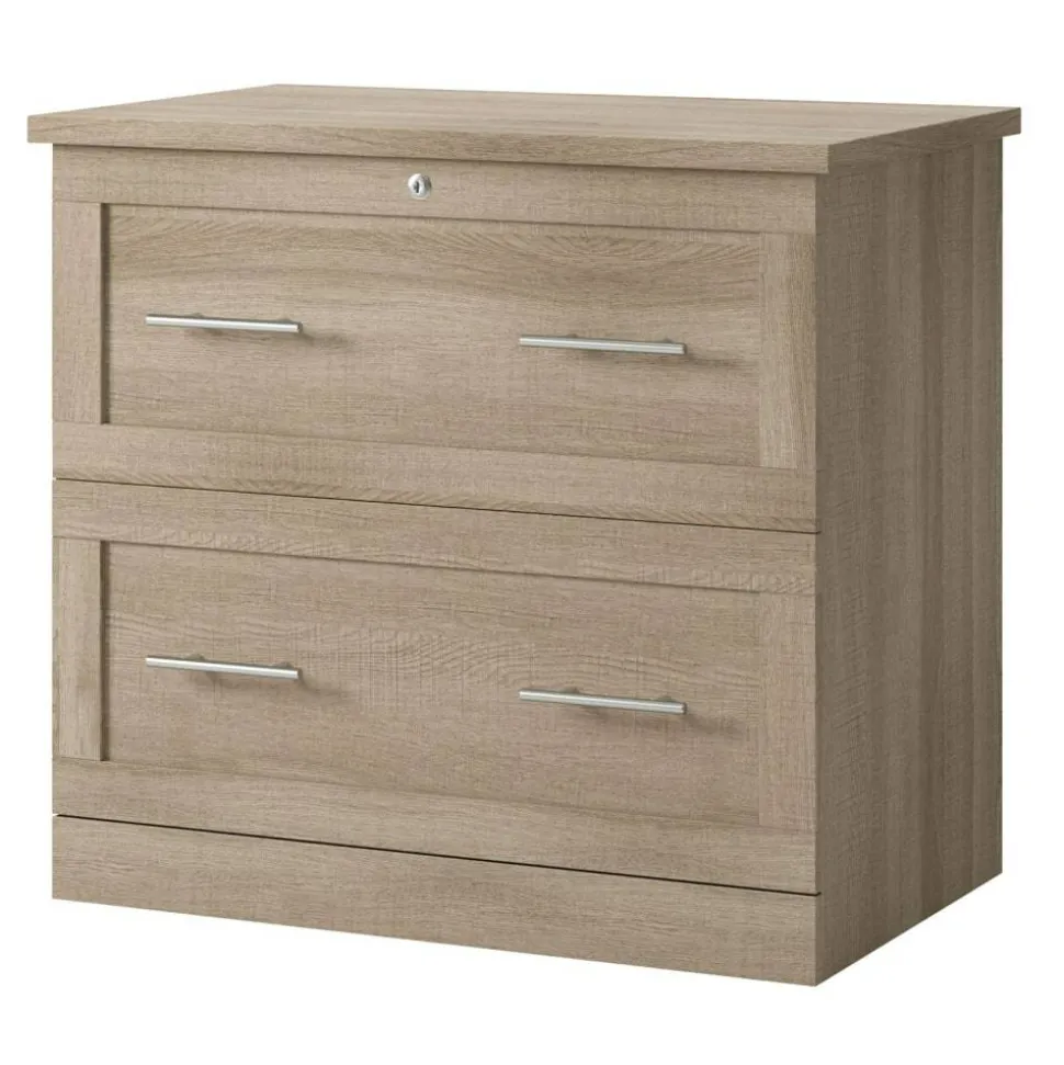 29-7/16"W x 18-1/2"D Lateral 2-Drawer File Cabinet, Spring Oak