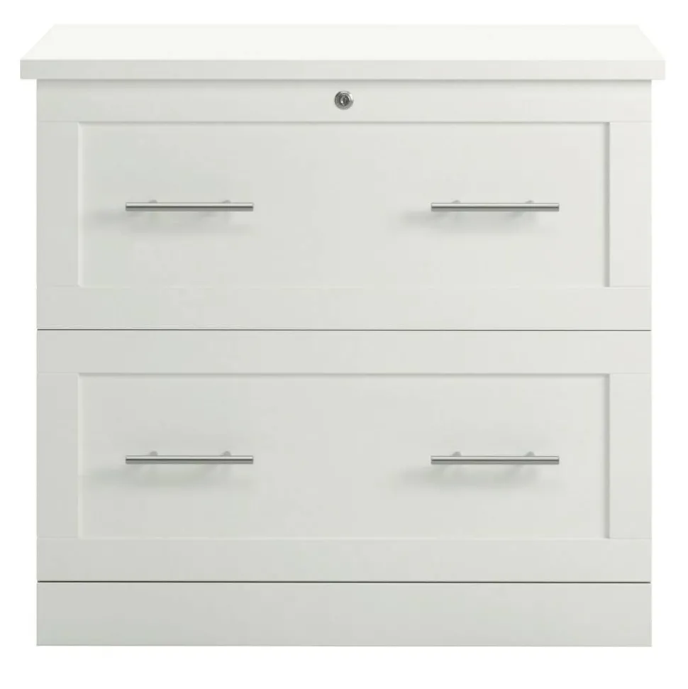 29-7/16"W x 18-1/2"D Lateral 2-Drawer File Cabinet, White