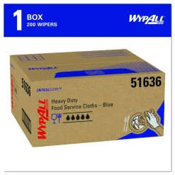 WypAll Foodservice Cloths, 12.5 x 23.5, Blue, 200/Carton