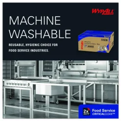 WypAll Foodservice Cloths, 12.5 x 23.5, Blue, 200/Carton